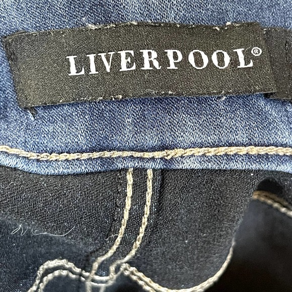 Liverpool Womens High-Rise Ankle Skinny Jeans Medium Wash Blue Denim Size 4 - Picture 5 of 6